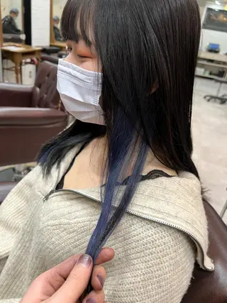 セミロング カラー 髪質改善ストレート Kantaのヘアスタイル