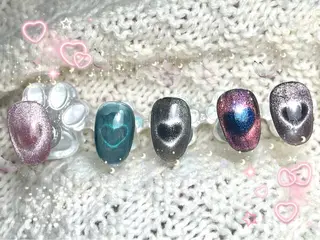 ネイル Shis_🦄shi 韓国風キラキラネイルのネイルデザイン