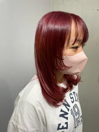 セミロング ショート 嶋津祥希のヘアスタイル