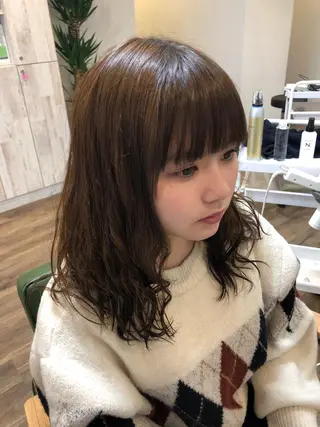 セミロング パーマ m ā l o. マァロのヘアスタイル