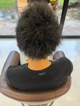 ショート パーマ メンズ 樋口智士/倉敷/中庄 /縮毛矯正/髪質改善のヘアスタイル