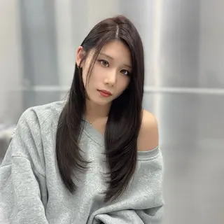 セミロング LOMKH所属・レイヤーカット /縮毛矯正/タツヤのヘアスタイル