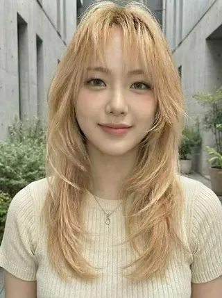 ロング レイヤー/顔周り🌈 韓国特化 ヒトミ☁️のヘアスタイル