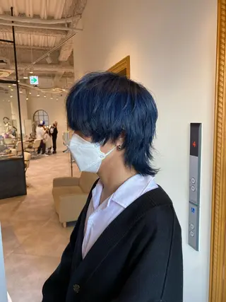 ショート メンズ 大阪ウルフカット ハッシュカットのヘアスタイル