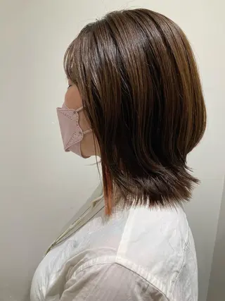 ミディアム 折本 沙織のヘアスタイル