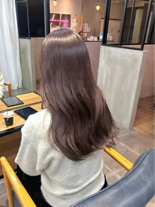 セミロング カラー 韓国×髪質改善カラー 💎hinaのヘアスタイル