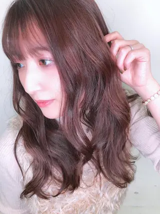 セミロング カラー アマノ カツヤのヘアスタイル