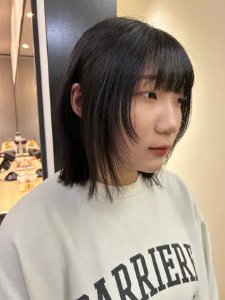 ミディアム カラー hub hair レイヤー/透明感のヘアスタイル