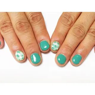 ネイル 痛ネイル/ワンホン/ フィルイン/長さだしのネイルデザイン