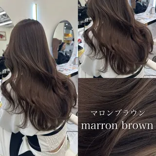 ロング カラー 似合わせレイヤーカッ ト🩶瀧本美咲のヘアスタイル