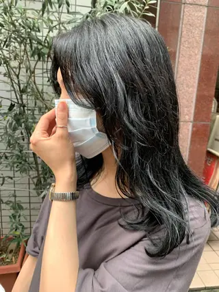 セミロング カラー ヘアアレンジ 🫧透明感カラー/ ボブ/小笠原汐海🪽のヘアスタイル