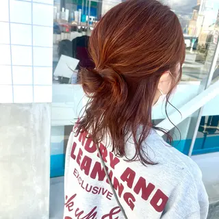 セミロング カラー ヘアアレンジ 仮坂 美夏のヘアスタイル