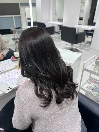 セミロング カラー 🖤:抜け感×大人 透明感カラー/Aoiのヘアスタイル