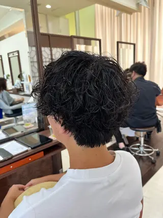 ショート パーマ メンズ AROH  men's cut&men's perm 船橋店所属・🧊メンズ特化🧊 高木航希のヘアスタイル