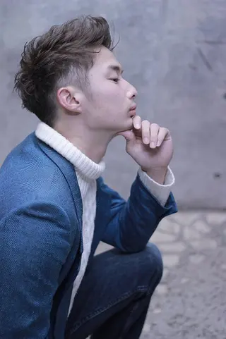 ショート カラー パーマ メンズ cachecache所属・及川 光のヘアスタイル