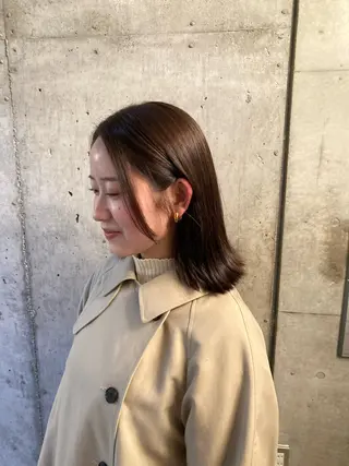 セミロング カラー 横浜美容室／暖色系 michika🌹のヘアスタイル