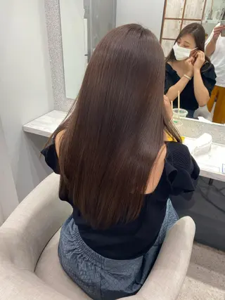 ロング 京都レイヤーカット/ 縮毛矯正/羽柴りくのヘアスタイル