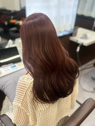 セミロング カラー 韓国×髪質改善カラー 💎hinaのヘアスタイル