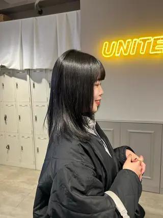 ミディアム カラー 韓国/トレンド レイヤー【101】のヘアスタイル