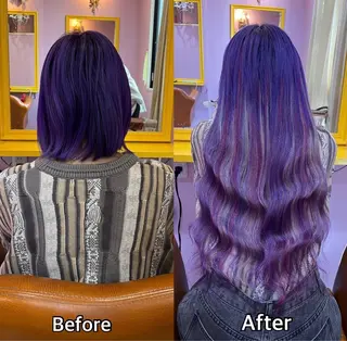 ロング シール＋ちび編み込み エクステ梅田🐨のヘアスタイル