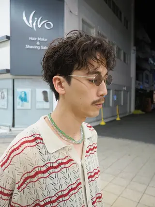 パーマ メンズ 大阪茶屋町 メンズカット関田拳のヘアスタイル