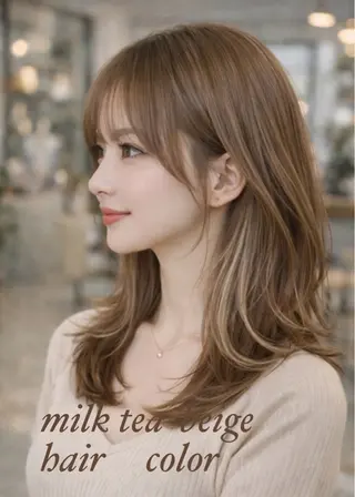 セミロング カラー M.SLASH 辻 孝志のヘアスタイル