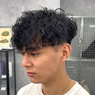 パーマ メンズ 💋ホワイトメッシュ /パーマ/メンズ💋のヘアスタイル