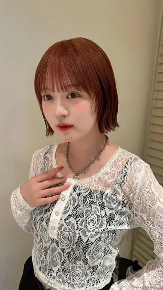 カラー 🎀asumi/艶カ ラー/暖色ミディアムのヘアスタイル