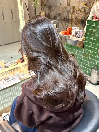 ロング 🩵縮毛矯正/ブリー チ/髪質改善/いつかのヘアスタイル