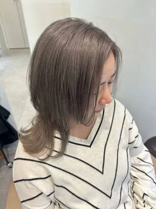 ミディアム カラー 🍇おぐら めぐみ🍇のヘアスタイル