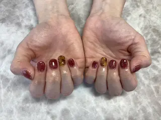 ネイル ネイルリボン 受付スタッフのネイルデザイン