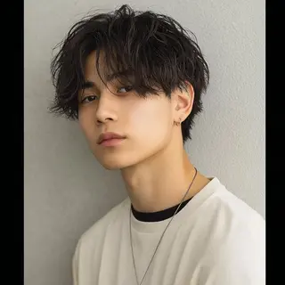 メンズ 韓国レイヤーカット✨ 縮毛矯正　原田 優作のヘアスタイル