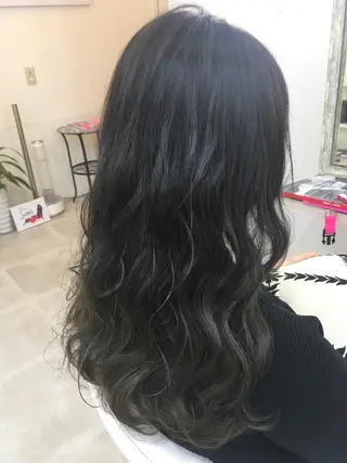 セミロング カラー 髪質改善 中川　翔のヘアスタイル