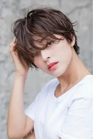 ショート カラー パーマ ☕️ベージュカラー 内藤光哉☕️のヘアスタイル