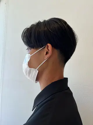 ミディアム メンズ 🪽羽エク/Ash 店長/折目奈央🪽のヘアスタイル