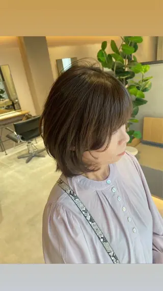 セミロング カラー ✨艶髪職人艶カラー✨ 中本輝人のヘアスタイル