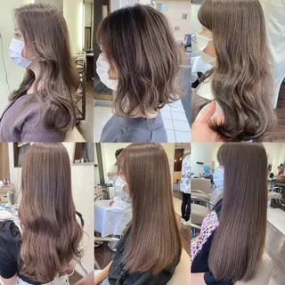 セミロング カラー 具志 正太のヘアスタイル