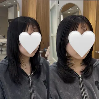 ミディアム 鈴木 彩莉のヘアスタイル