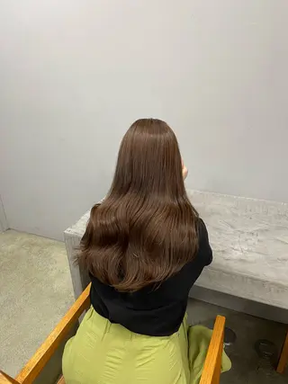 ロング カラー 愛莉/ラベンダー/ ベージュ/ブラウンのヘアスタイル