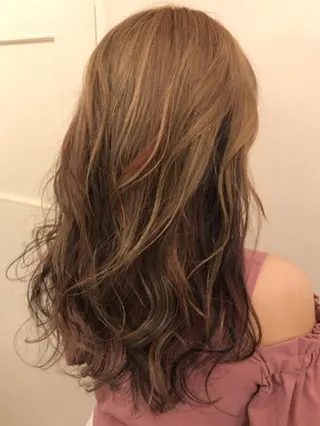 ロング カラー ヘアアレンジ ALLENhair (アレンヘアー九条)のヘアスタイル