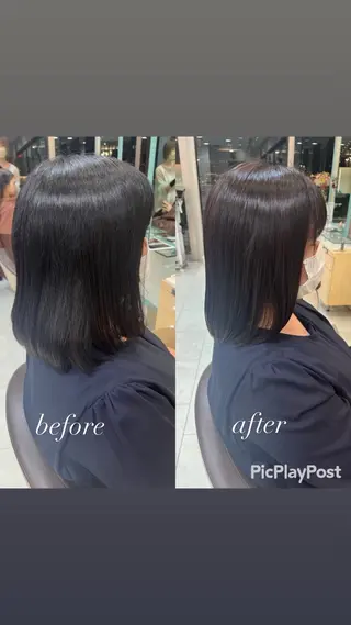 ミディアム カラー 大人女性ぼかし メンズ強化🦙平作のヘアスタイル