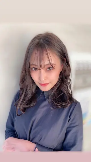 セミロング カラー Ate by little所属・青木 梢のヘアスタイル