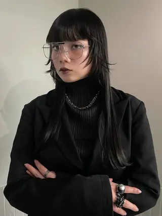 ロング カラー stén所属・HARUKA/原宿 ハイトーン/レイヤーのヘアスタイル