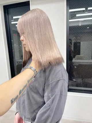 ミディアム カラー うる艶カラー/ハイト ーン🎀hina🎀のヘアスタイル