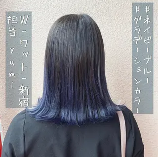 セミロング カラー 新宿駅近♡友達とOK 🦋W -ワット -のヘアスタイル