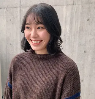 ミディアム カラー ハットリ /北習志野のヘアスタイル