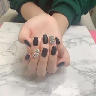 ネイル はな💎ネイル ワンホン、長さ出しのネイルデザイン