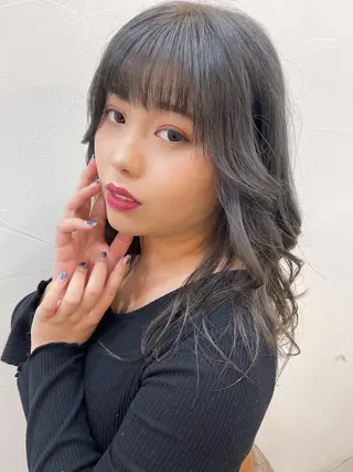 ロング カラー 顔まわりレイヤー/ bob及川亜沙美のヘアスタイル