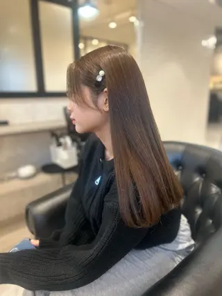 ロング カラー &chaLme   心斎橋所属・emi/髪質改善/ 韓国風/艶カラーのヘアスタイル