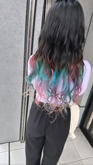 セミロング カラー ブリーチ人気No.1 MANATO🎨🌈のヘアスタイル